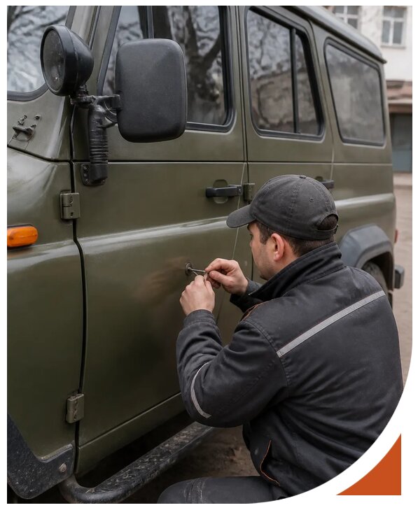 Профессиональное вскрытие автомобиля УАЗ без повреждений в Слободской